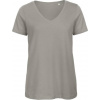 B&C INSPIRE VT / Dámske tričko s výstrihom do V - light grey XXL