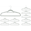 Vešiaky na oblečenie MAXI zamatové, sivé (100 ks)