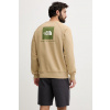 The North Face mikina pánska s bavlnou Raglan NF0A89FALK51 béžová L