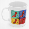 Mooga - Pop Art High Heels hrnček s potlačou 330 ml biely
