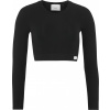 Dámský sportovní top CRAFT Collective Rib Cropped LS - černá Velikost: XS-S