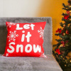 Vianočný poťah na vankúšik 40x40 cm - Let it snow