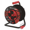 EMOS P084253 Venkovní prodlužovací kabel na bubnu 25 m / 4 zás. / černý / guma-neopren / 230V / 2,5 mm2