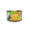 Výhodné balenie Schesir Complete Nutrition filety v želé 24 x 85 g - tuniak s kuracím