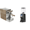 Stone Espresso Mine Premium Wood + Eureka Atom Specialty 75, black