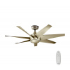 Elstead | Kichler KLF-LEHR2-54-AS-Stropný ventilátor LEHR pr. 137 cm IP44+diaľkové ovládanie | ED0429