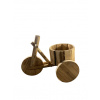Waketoys Drevený záhon/ kvetináč / stojan na kvety bicykel natural