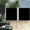 zahrada-XL Zaťahovacia bočná markíza, čierna 120x600 cm 48448