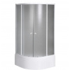 Aqualine ARLEN štvrťkruhová sprchová zástena 800x800mm, sklo Brick BTR803