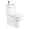 AQUALINE JALTA HYGIE WC kombi s umývadlom, bez ráfika, spodný/zadný odpad, biela PB103H