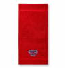 Uterák/osuška s výšivkou vzor IKA modrá- možnosť doplniť vlastný nápis Farba: 07-červená, Dodatočný nápis: bez nápisu, Rozmer: Uterák 100x50cm