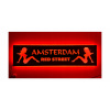 LED tabuľa AMSTERDAM RED STREET nad posteľ s podsvietením kabíny TIR LKW