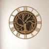Nástenné hodiny STROM ČASU Farebný dekor: Buk-Wenge, Farba ručičiek: Černé, Velikost hodin: 35x35