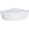 LAUFEN Solutions rohová vaňa akrylátová (s konštrukciou a čelným panelom), odtok v strede, 1500 x 1500 x 625 mm, biela, H2445070000001