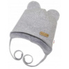 Čiapočka na zaväzovanie, bavlna, Little Teddy, Baby Nellys, šedá, melírovaná, veľ.86/92, 86/92 (18-24m)