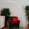 LED stojacia lampa Lindby Danua, biela, kov, výška 200 cm - F22899WH
