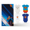 Sada 4x Dojčenské body Warner Bros Superman