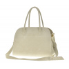 Kožená kabelka Laura Biaggi TS112-01 krémová, Materiál: semiš (broušená kůže)
