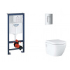 Grohe Rapid SL Set predstenovej inštalácie, klozetu, dosky SoftClose a tlačidla Skate Cosmopolitan, chróm SANI11BB2119-GR
