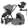 PETITEMARS PETITE&MARS SET Kočík 4v1 ICON Dove Grey LITE AIR + CYBEX Aton B2 i-Size