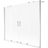 Mexen Velar Duo vaňová zástena 2-krídlová posuvná 180 x 150 cm, námraza, chróm - 896-180-000-32-01
