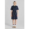 ŠATY GANT SLIM PRINTED SS SHIRT DRESS EVENING BLUE
