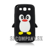 Silikónový obal Samsung Galaxy S III – Penguin – čierna