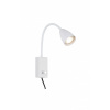 Rabalux 6720 nástenná lampa Mika 1x25W | GU10 | IP20 - biela, vypínač na tele