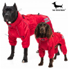 Nepremokavý plášť / kombinéza pre veľkého psa, červený, veľkosť M