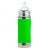 Pura nerezová dojčenská fľaša s culíkom Veľkosť: 325 ml, Farba: Zelená