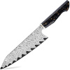 IZMAEL Damaškový kuchynský nôž Tamoso Chef/Čierna 20.7 cm