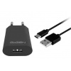 Nabíjačka do siete GoGEN ACH 103 CC, 1x USB 1A + USB-C kábel 1m - čierna (GOGACH103CCB)