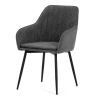 Autronic DCL-221 GREY2 Jedálenská stolička, šedá látka, čierny kov