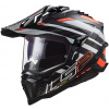 LS2 prilba EXPLORER CARBON MX701 Edge black/fluo orange - M