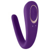 Satisfyer Double Classic - vodotesný, akumulátorový dvojitý vibrátor (fialový)