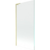 Mexen Next L, 1-krídlová vaňová zástena 90 x 150 cm, 6mm číre sklo, zlatý matný profil, 895-090-000-03-00-55