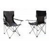 Sada 2 x kempingová rybárska skladacia stolička - sivá