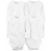 CARTER'S Body dl. rukáv White neutrál LBB 4ks PRE, veľ. 46