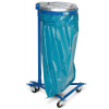 Držiak vriec na odpad z ocele so 4 kolieskami, pozinkovaný s oceľovým krytom