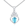 Silvego Strieborný prívesok srdce s drahým kameňom JJJBP88