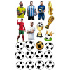 CUKROVÁ TLAČ jedlý obrázok na tortu Cukrová hmota Futbalová lopta SADA #23