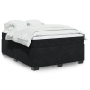 Posteľný rám boxspring s matracom čierny 160x200 cm zamat-ForU-3285295