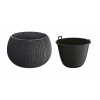 Prosperplast SPLOFY Bowl kvetináč 37cm, 9l, antracit DKSP370