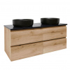 Swiss aqua technologies Koupelnová skříňka s krycí deskou SAT B-Way 119x50x45 cm dub mat BWAY2120OAKTK
