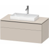 DURAVIT L-Cube závesná skrinka pod umývadlo na dosku, 2 zásuvky, 1020 x 550 x 482 mm, taupe matná, LC4881091910000