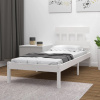 vidaXL Posteľný rám biely masívne drevo 90x200 cm - Biela - 164623-99023