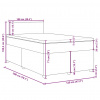 vidaXL Boxspring posteľ s matracom čierny 120x200 cm látka - Čierna - 206290-139919