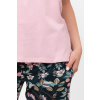 Italian Fashion Dámske bavlnené pyžamo Marisal - krátky rukáv Ružová 2XL