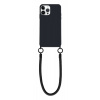 TopQ Zadný kryt Minimalist Wrist Strap pre iPhone 15 Pro čierny