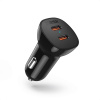 Nabíjačka do auta ChoeTech Dual USB-C Ports PD 2x 20W (total 40W) Car Charger Black (TC0008)